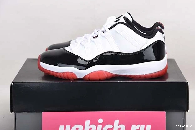 “White Jordan 11 Bred” 745 AV2187-160 Soft Low Air 0624